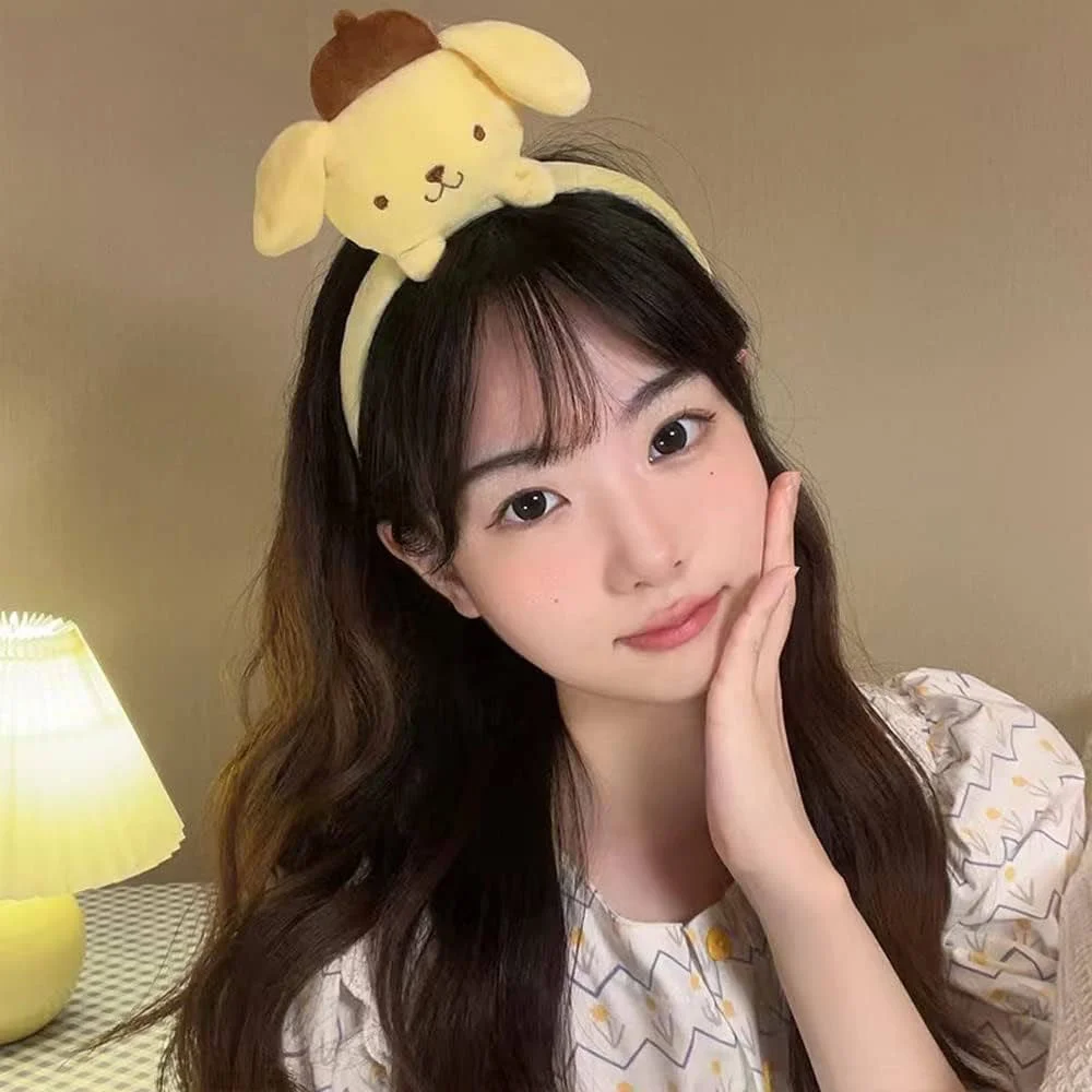 Pompompurin Figürlü Sarı Peluş Saç Bandı